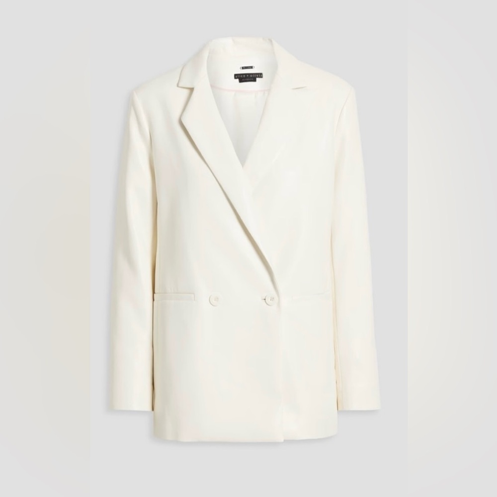 Alice + Olivia Faux Leather Blazer